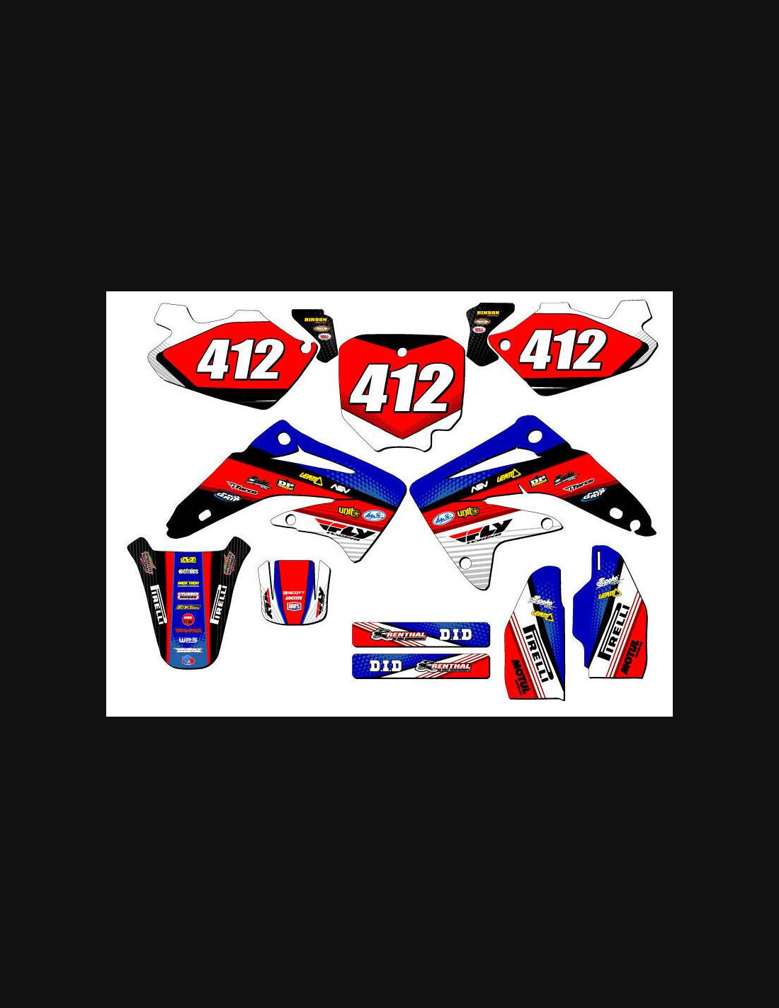 Sticker Set Compatible With Per Honda CR 85 2005 2010 MXPKAD13582