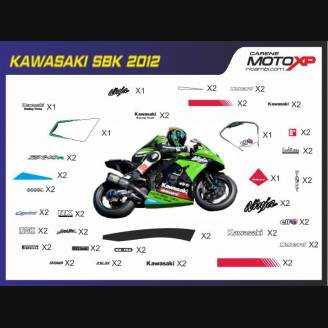 Sticker set compatible with Kawasaki 2008 2012 -