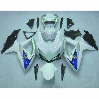 Complete and painted fairings in abs WHITE BLACK                                                                                