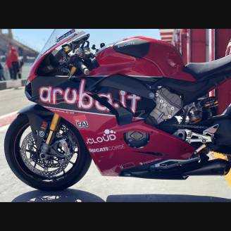 Complete and painted fairings in abs Ducati Panigale V4 for Akrapovic exhaust DUCV4 SB19