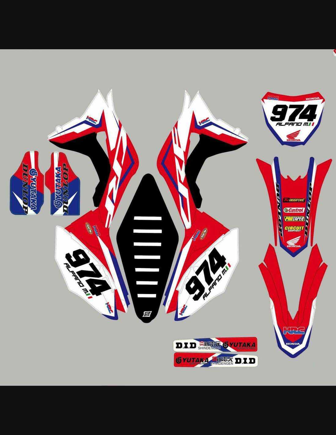FOR HONDA CRF 250 2010-2013 FRAME PROTECTION GRAPHICS STICKERS MOTOCROSS DECALS 