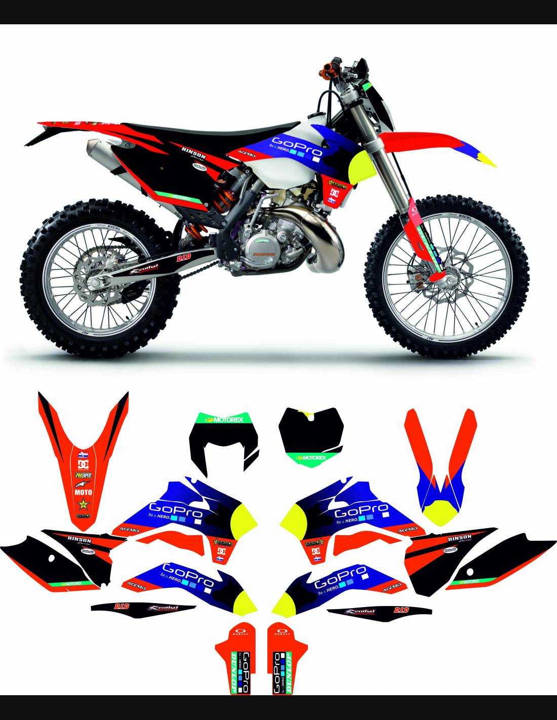 Sticker set compatible with per KTM EXC EXC-F 125 200 250 300 350 450 2014  - 2015 - MXPKAD13861