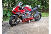 Lackierte Straße Verkleidung auf ABS mit Ducati Panigale V4 V4S fur Akrapovic Auspuff  2020 - 2021 - MXPCAV14043