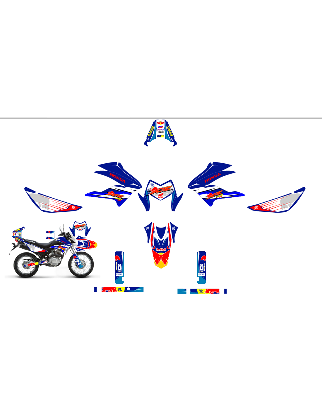 Sticker Set Compatible With Per Honda Xr L Mxpkad