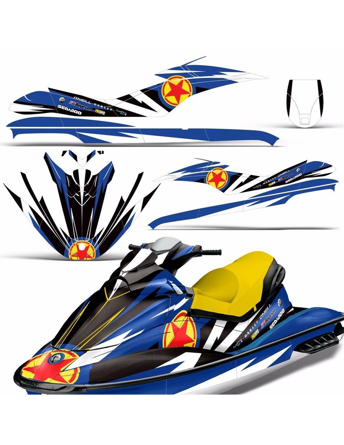 Sticker Set Compatible With Per Sea Doo Gti Mxpkad