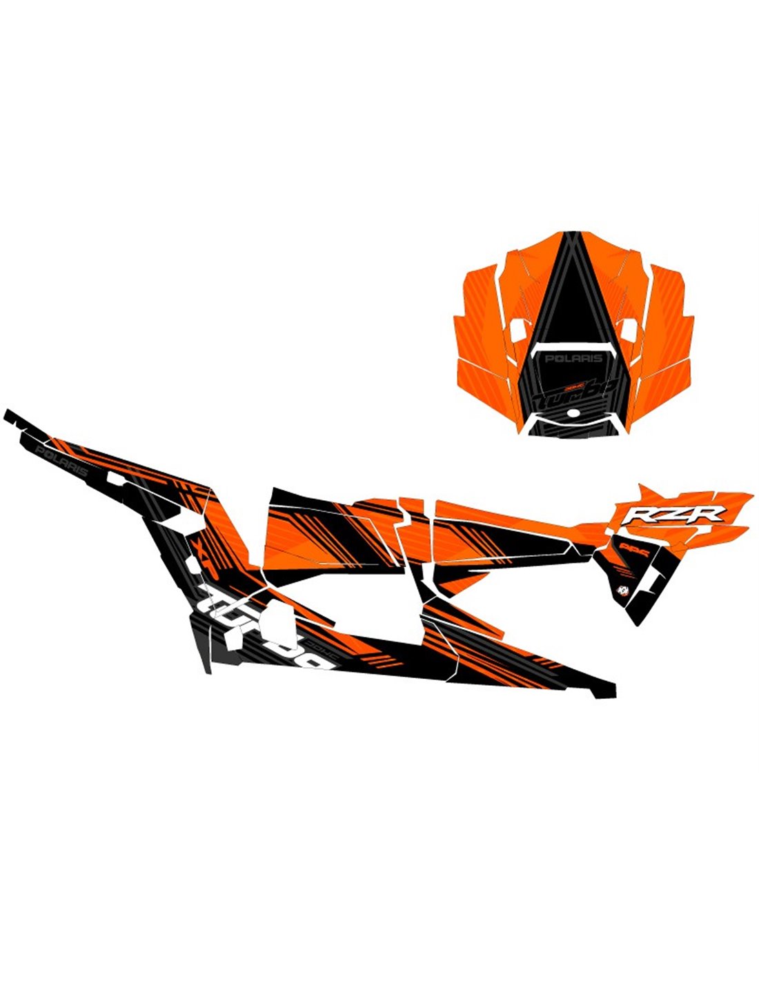 Sticker set compatible with per POLARIS RZR XP 1000 TURBO S 4 DOORS ...