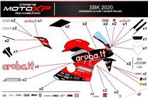 Kit adesivi compatibile con Ducati Panigale V4 V4S V4R 2019 - 2022 - MXPKAD14736