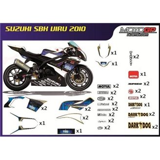 Kit adesivi compatibile con Suzuki Gsxr 600/750 2001 - 2003 - MXPKAD914