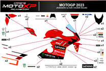 Sticker set compatible with Ducati Panigale V4 V4S 2022 - 2023 - MXPKAD16506