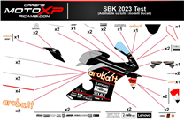 Kit adesivi compatibile con Ducati Panigale V4 V4S 2022 - 2023 - MXPKAD16506
