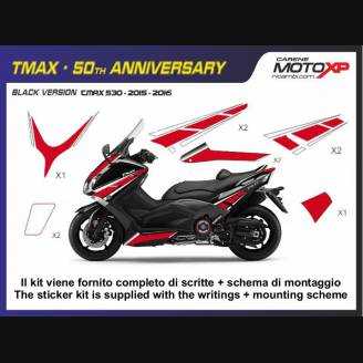 Stickers Anniversary Compatible Yamaha Tmax T-Max 530 Dx SX Graphic Black 2017 